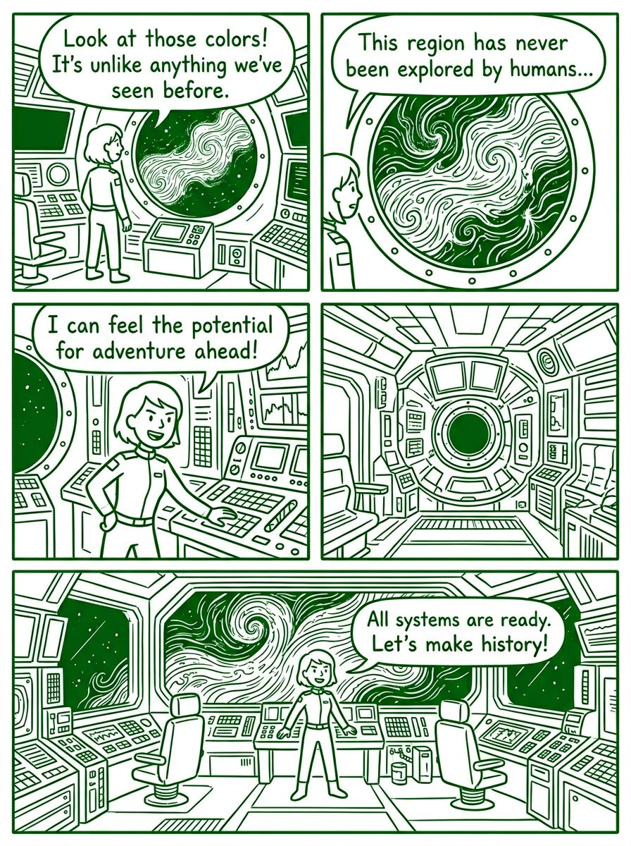 Green simple line drawing