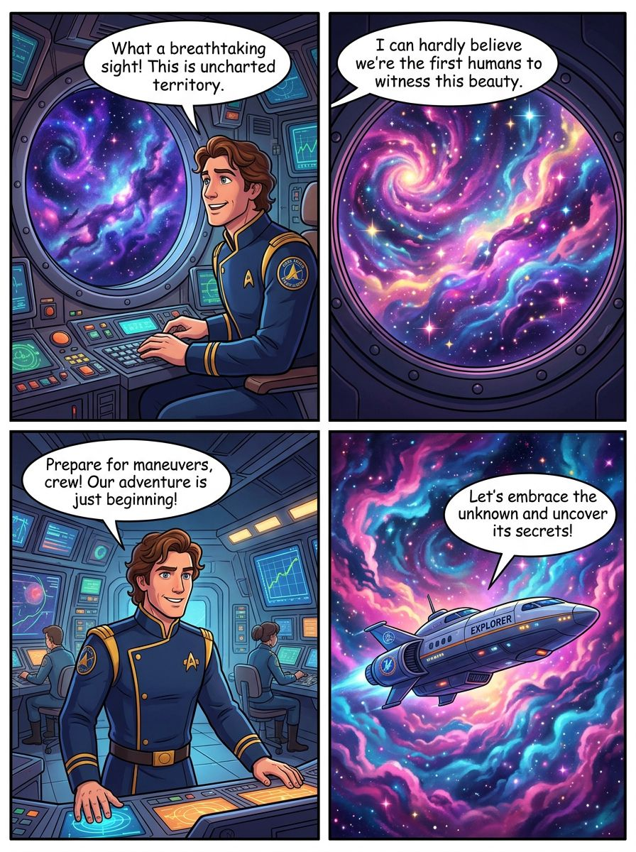 Let your story automatically transform into a set of illustrated images.